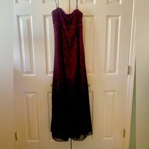 Priced to sell Burgundy & Black Prom Dress